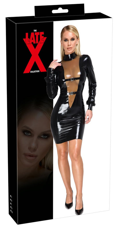 Provocative latex dress LATE
