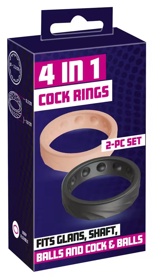 Set of 2 4in1 Cock Rings