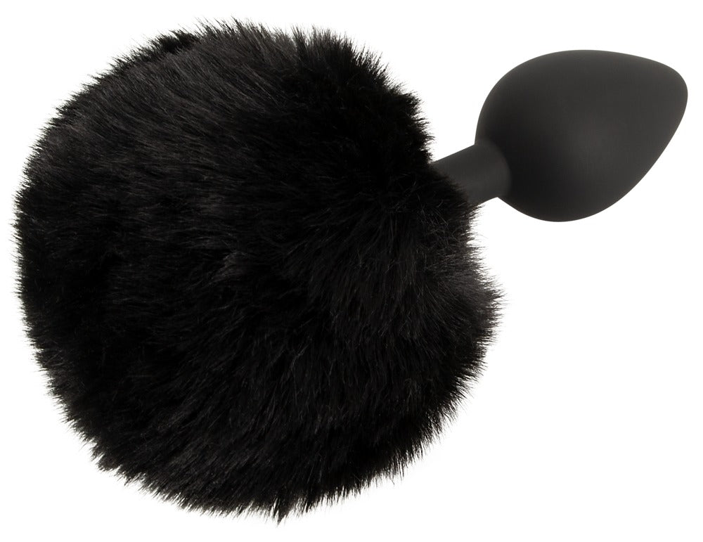 Fluffy tail plug black M You2Toys