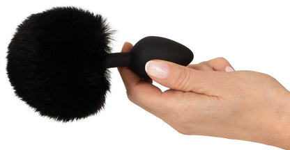Fluffy tail plug black M You2Toys