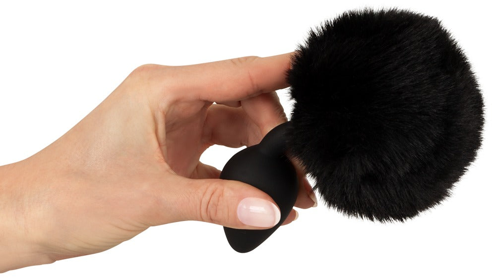 Fluffy tail plug black M You2Toys