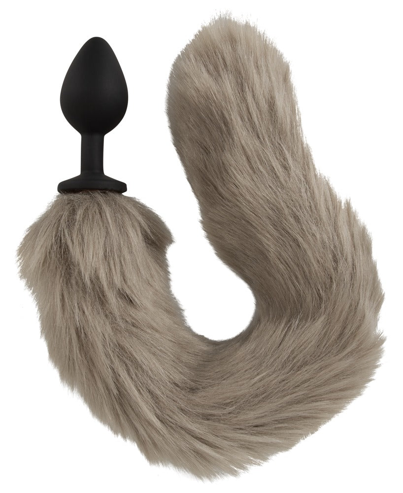 Fluffy tail plug gray You2Toys