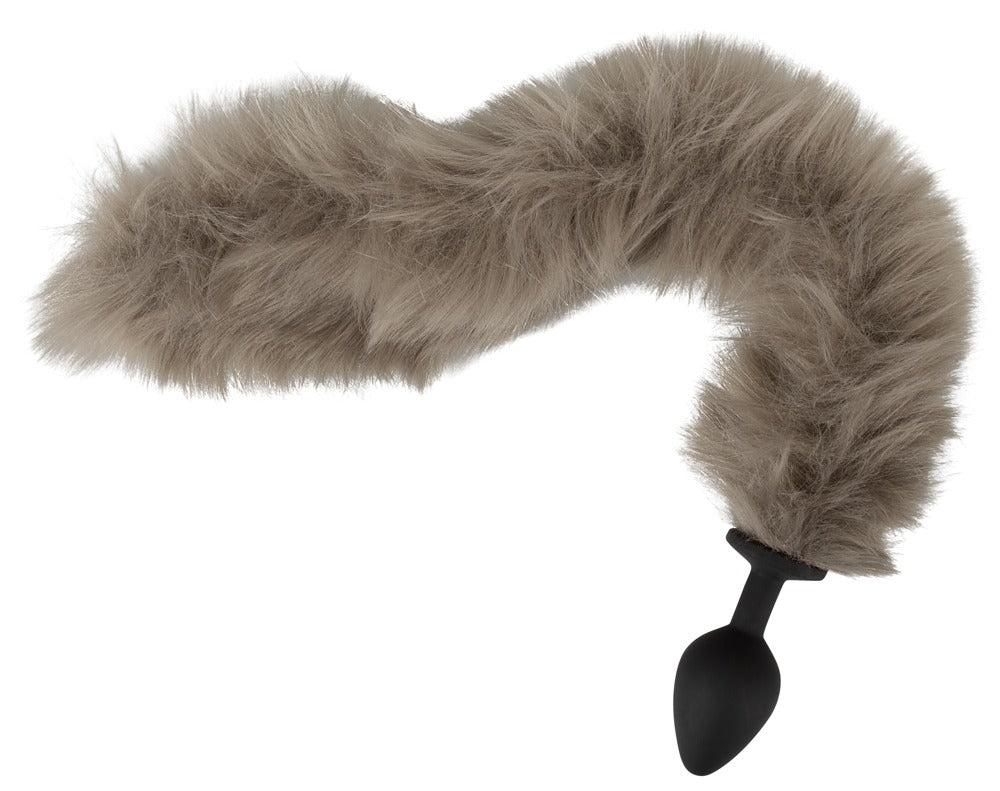 Fluffy tail plug gray You2Toys