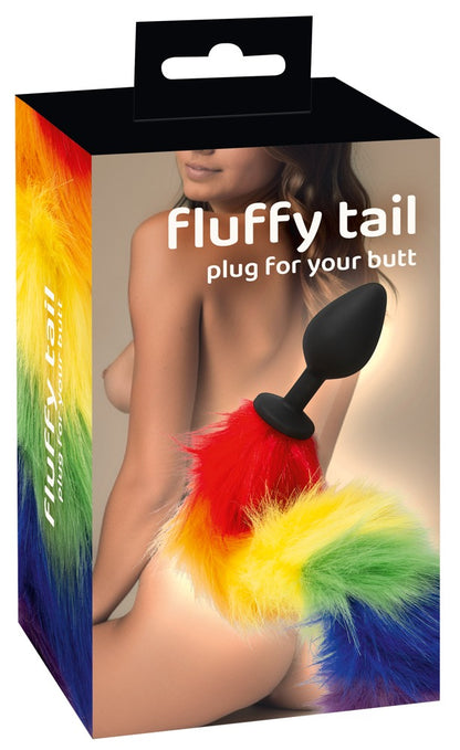 Fluffy tail plug rainbow You2Toys