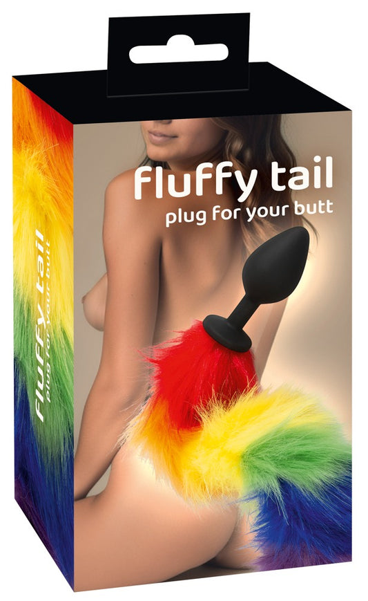 Fluffy tail plug rainbow You2Toys