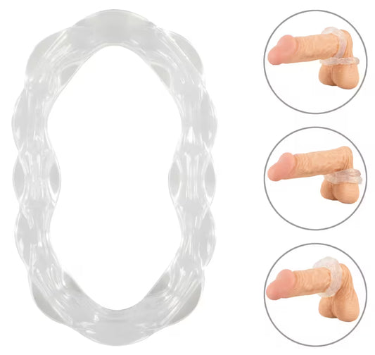 Ultra-stretchable penis/testicle ring