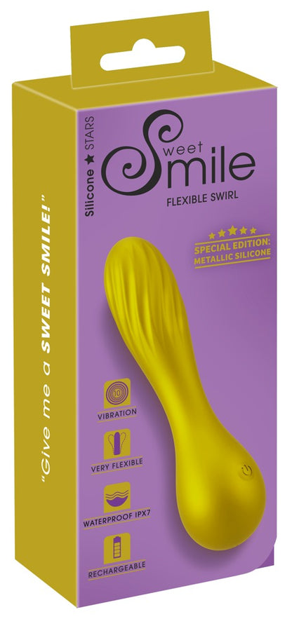 Sweet Smile Flexible Swirl Handy Vibrator