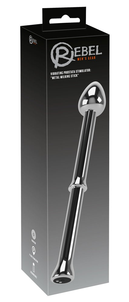 Prostate stimulator vibrator: Rebel Metal Milking Stick