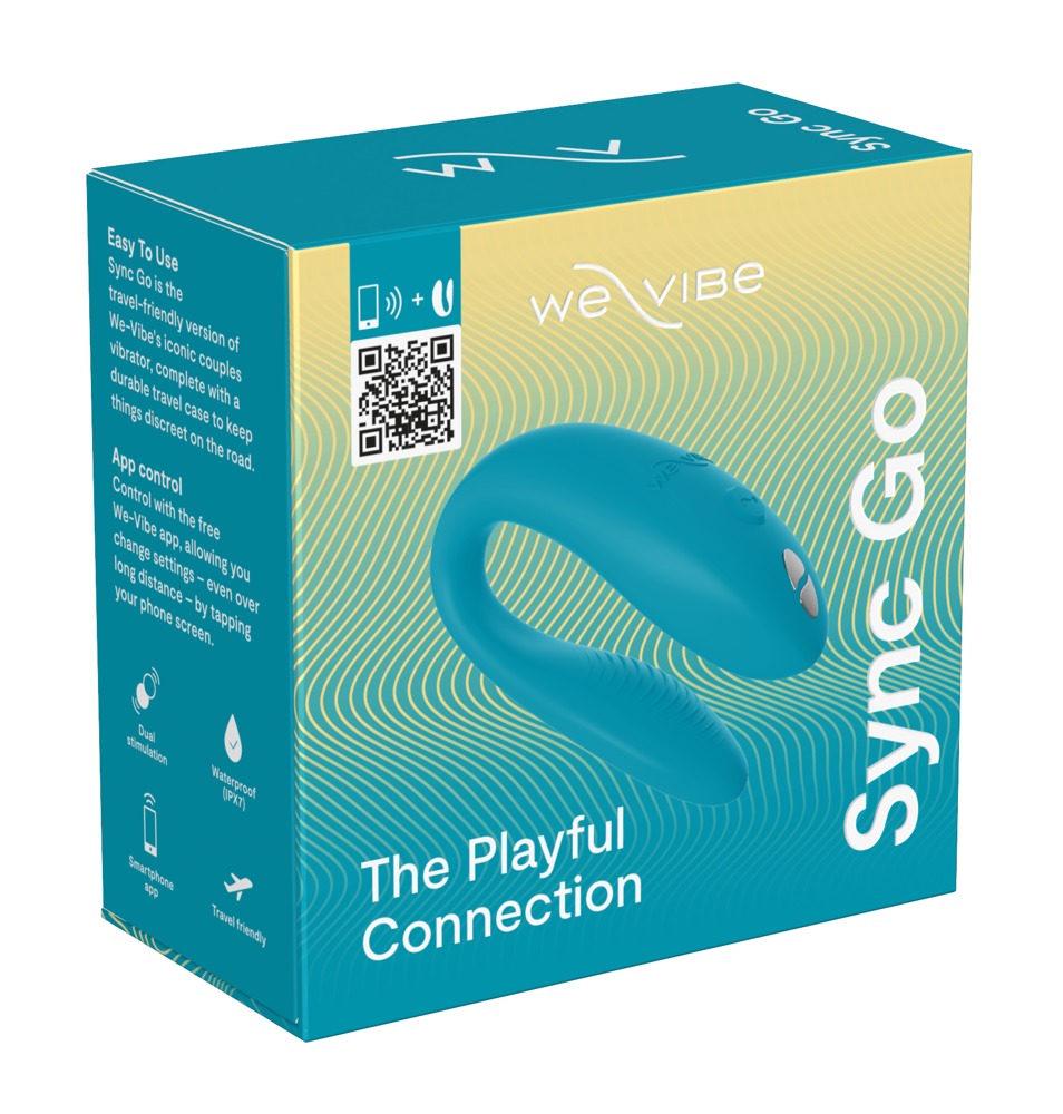 We-Vibe Sync Go Flexible Couple Vibrator in Turquoise