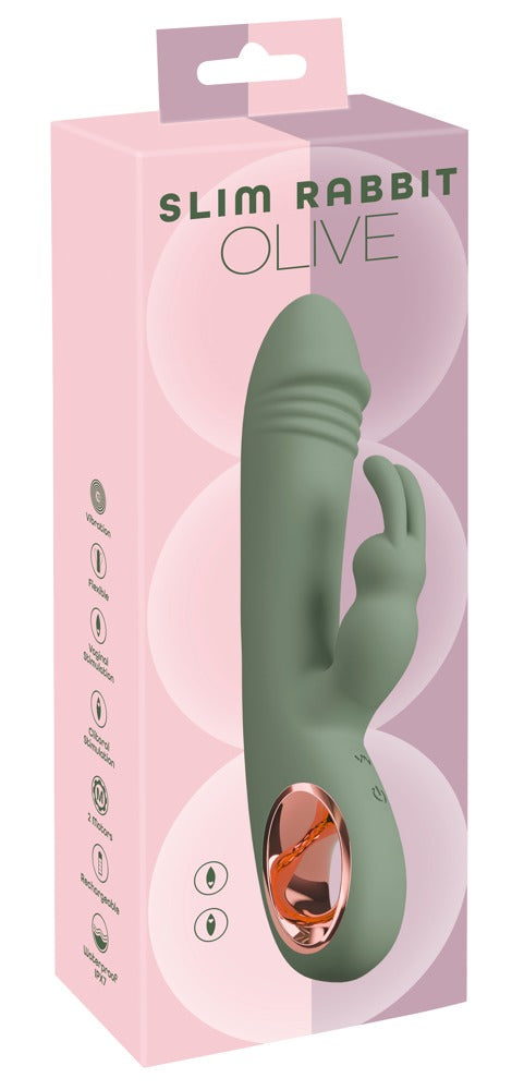 You2Toys Slim Rabbit Olive Double Vibrator