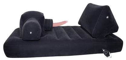 Inflatable velvet bed