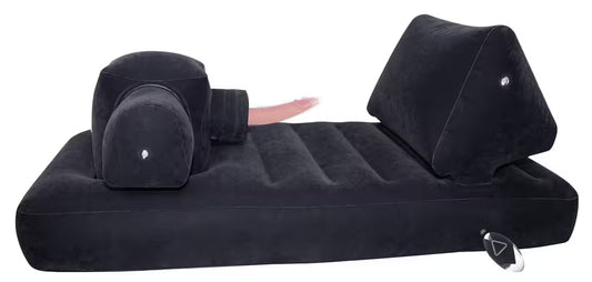 Inflatable velvet bed