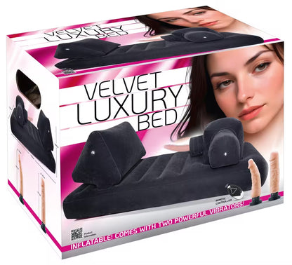 Inflatable velvet bed